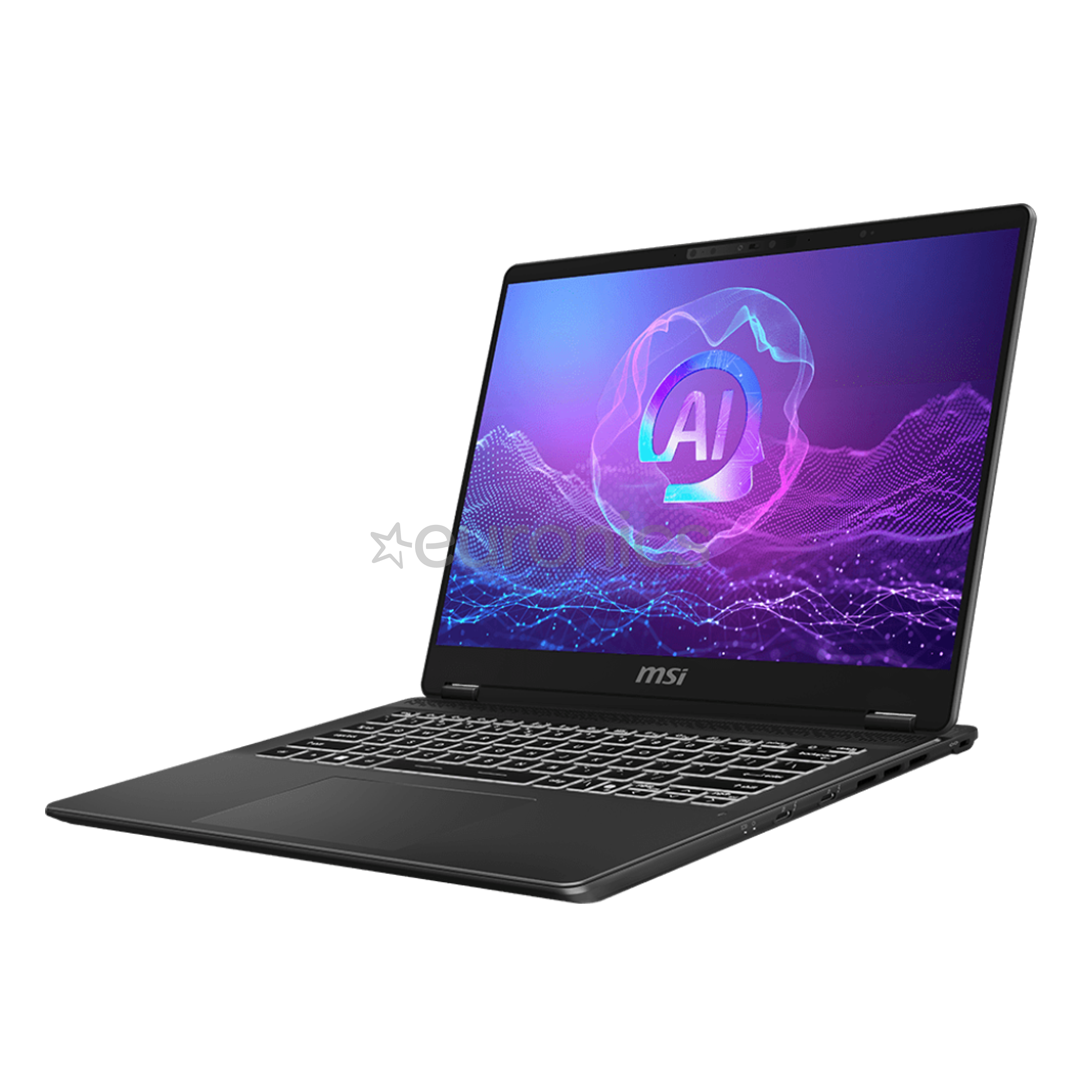 MSI Prestige 14 AI+ EVO, 14'', 2.8K, OLED, 120 Hz, Ultra 7, 32 GB, 1 TB, ENG, tumši pelēks - Portatīvais dators