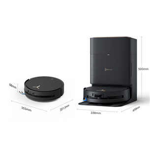 Ecovacs Deebot X9 PRO OMNI, wet & dry, black - Robot vacuum cleaner