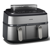 Philips 5000 Series Dual Basket Airfryer, 9 л, 2750 Вт, две корзины, серебристый - Аэрогриль