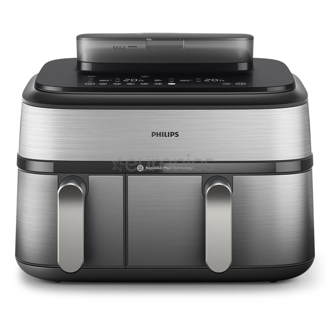Philips 5000 Series Dual Basket Airfryer, 9 л, 2750 Вт, две корзины, серебристый - Аэрогриль