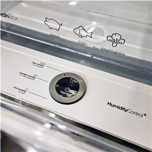 Vestfrost, No Frost, 331 L, height 191 cm, beige - Refrigerator