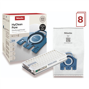 Miele HyClean Pure Allergy XL pack, 8 gab. - Putekļu sūcēja maisiņi + HEPA AirClean filtrs 12498170