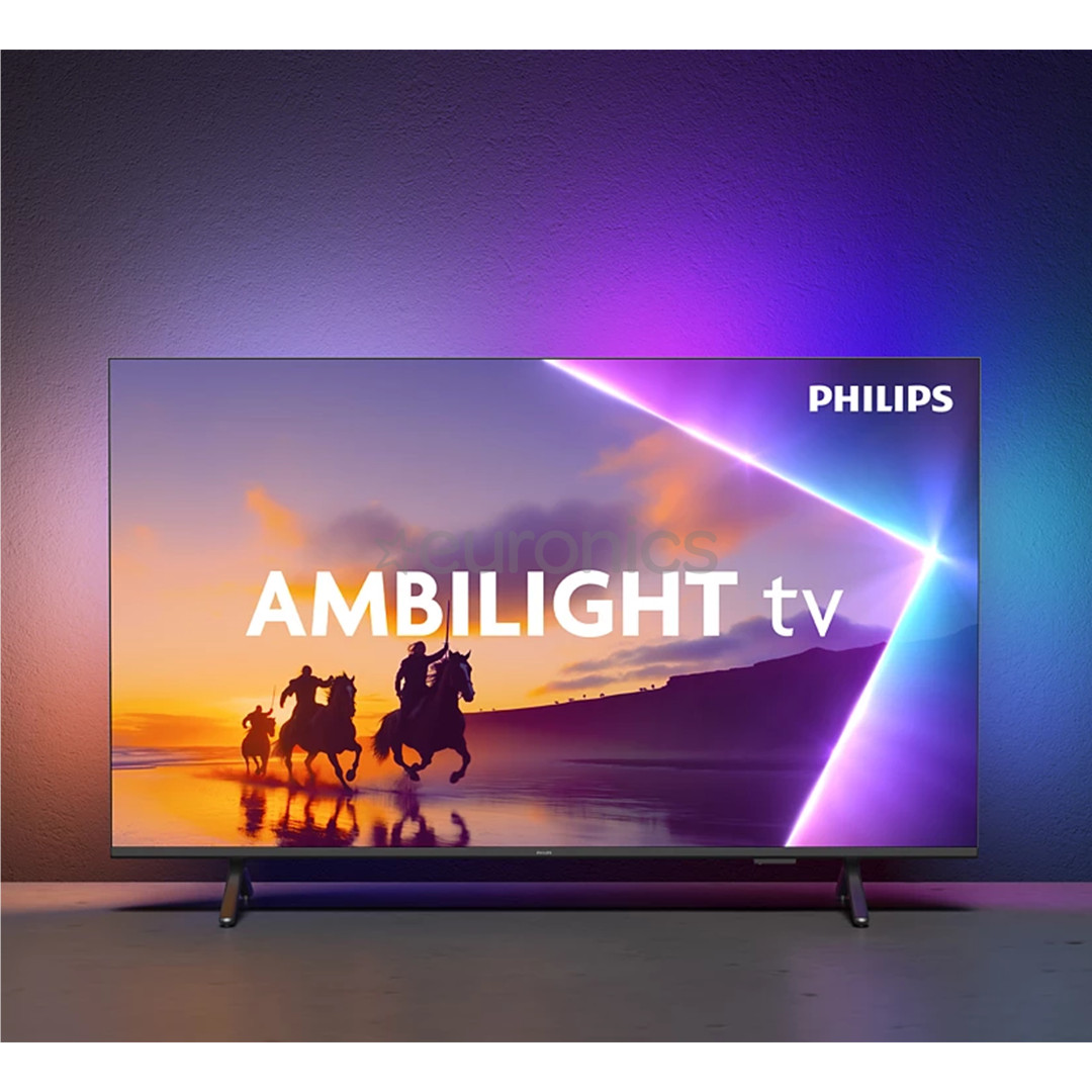 Philips PUS8560, 50'', 4K UHD, QLED, melna - Televizors