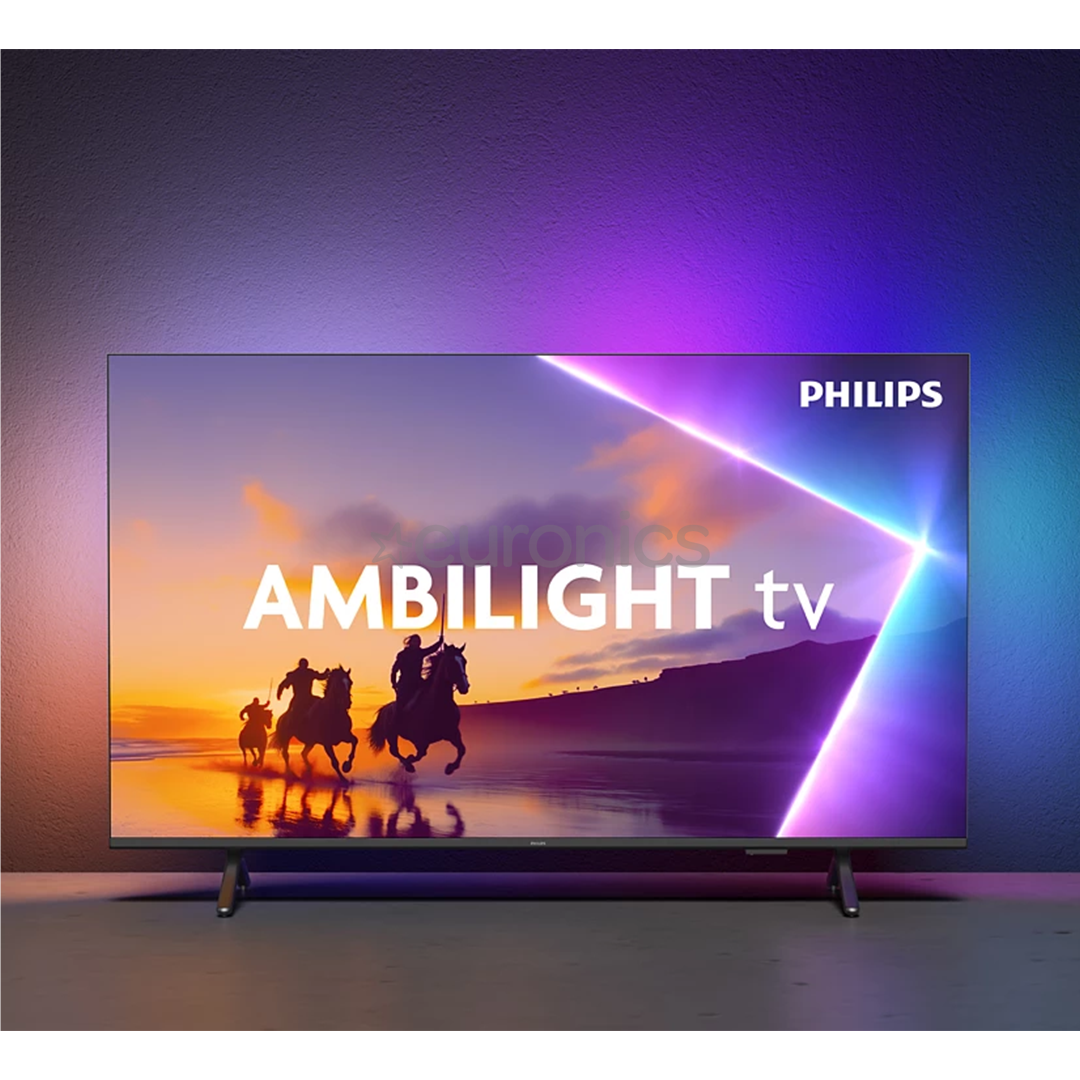 Philips PUS8560, 50'', 4K UHD, QLED, melna - Televizors