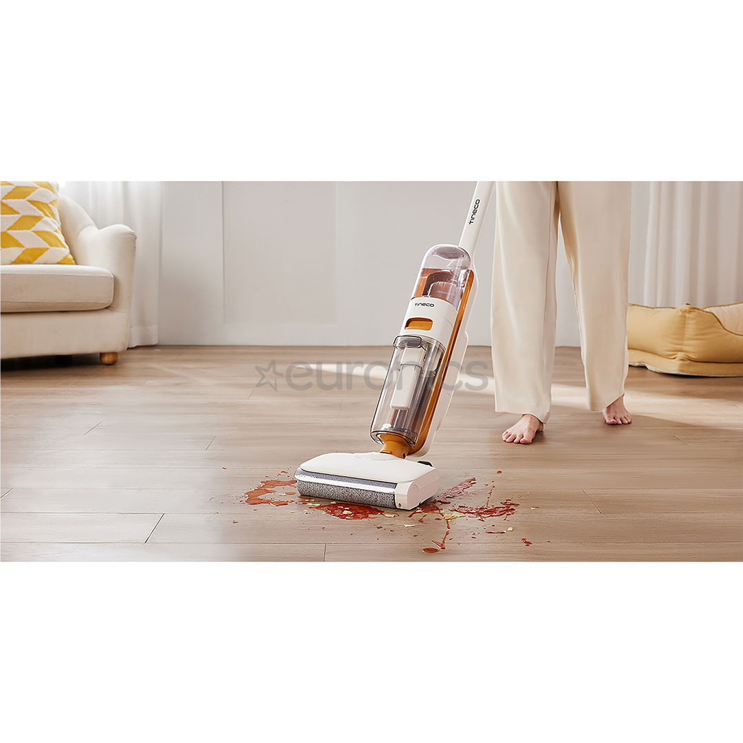 Tinceo iFLOOR Y2 Plus, Wet & Dry, balta/oranža - Bezvadu putekļu sūcējs