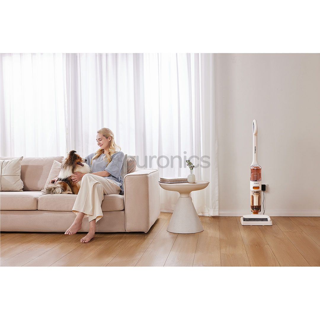 Tinceo iFLOOR Y2 Plus, Wet & Dry, balta/oranža - Bezvadu putekļu sūcējs