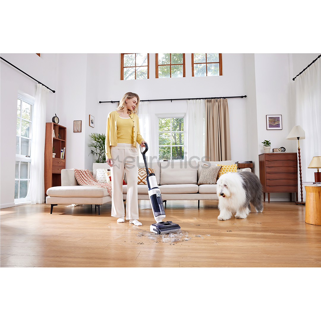 Tineco Floor One S5 Stretch Extreme, balta/melna - Bezvadu cieto grīdu tīrītājs