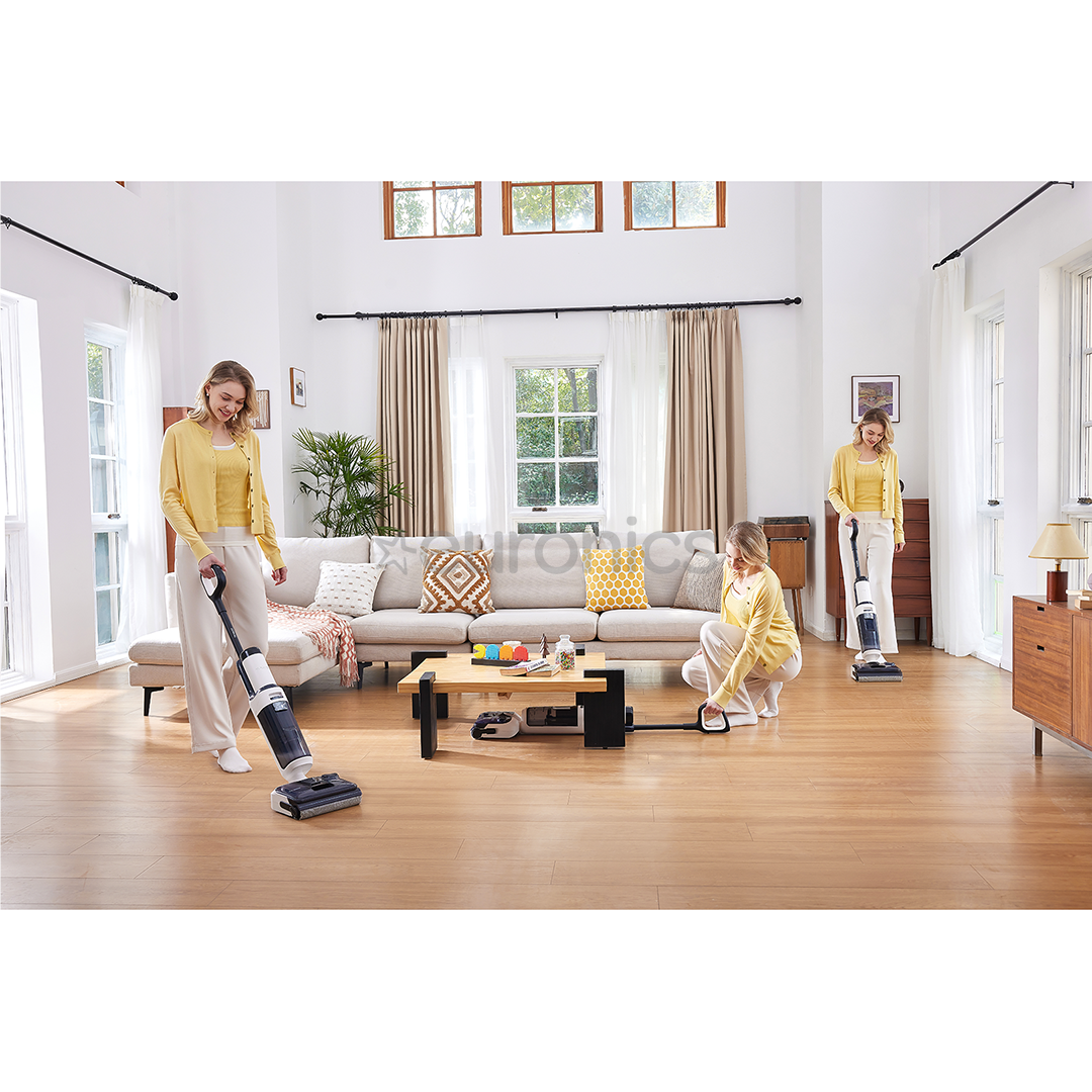 Tineco Floor One S5 Stretch Extreme, balta/melna - Bezvadu cieto grīdu tīrītājs