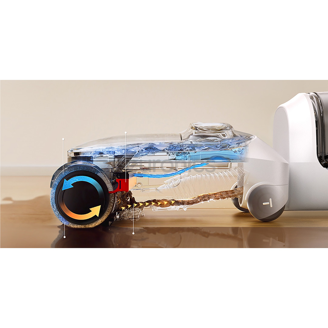 Tineco Floor One S5 Stretch Extreme, balta/melna - Bezvadu cieto grīdu tīrītājs