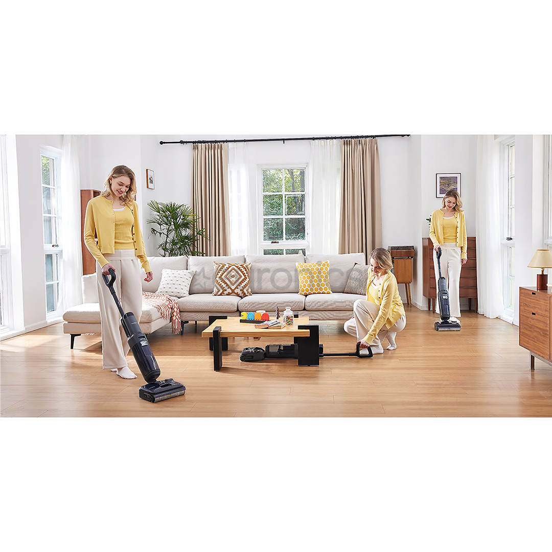 Tineco Floor One S6 Stretch Extreme, pelēka/melna - Bezvadu cieto grīdu tīrītājs