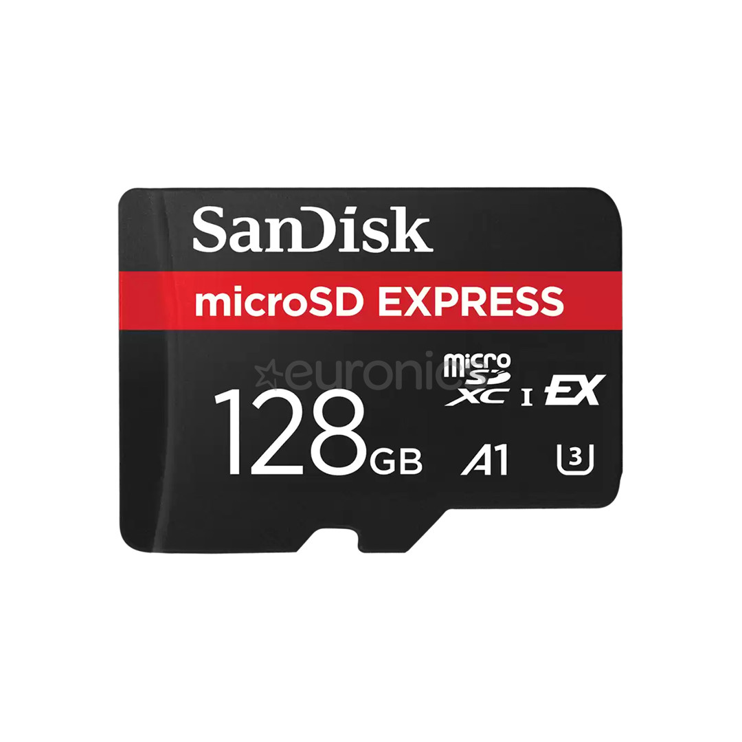 SanDisk microSD Express, 128 GB, melna - Atmiņas karte
