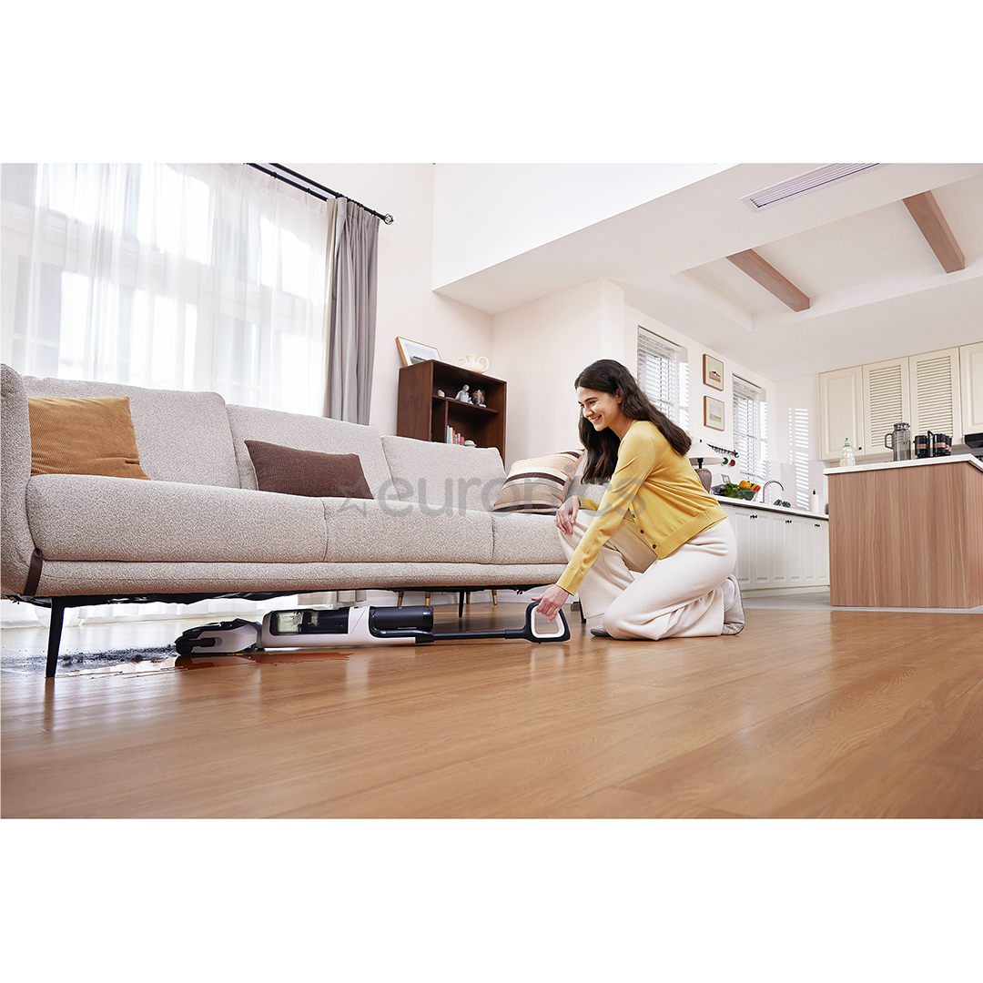 Tineco Switch S6 Stretch Plus, balta/melna - Bezvadu putekļu sūcējs + grīdu tīrītājs