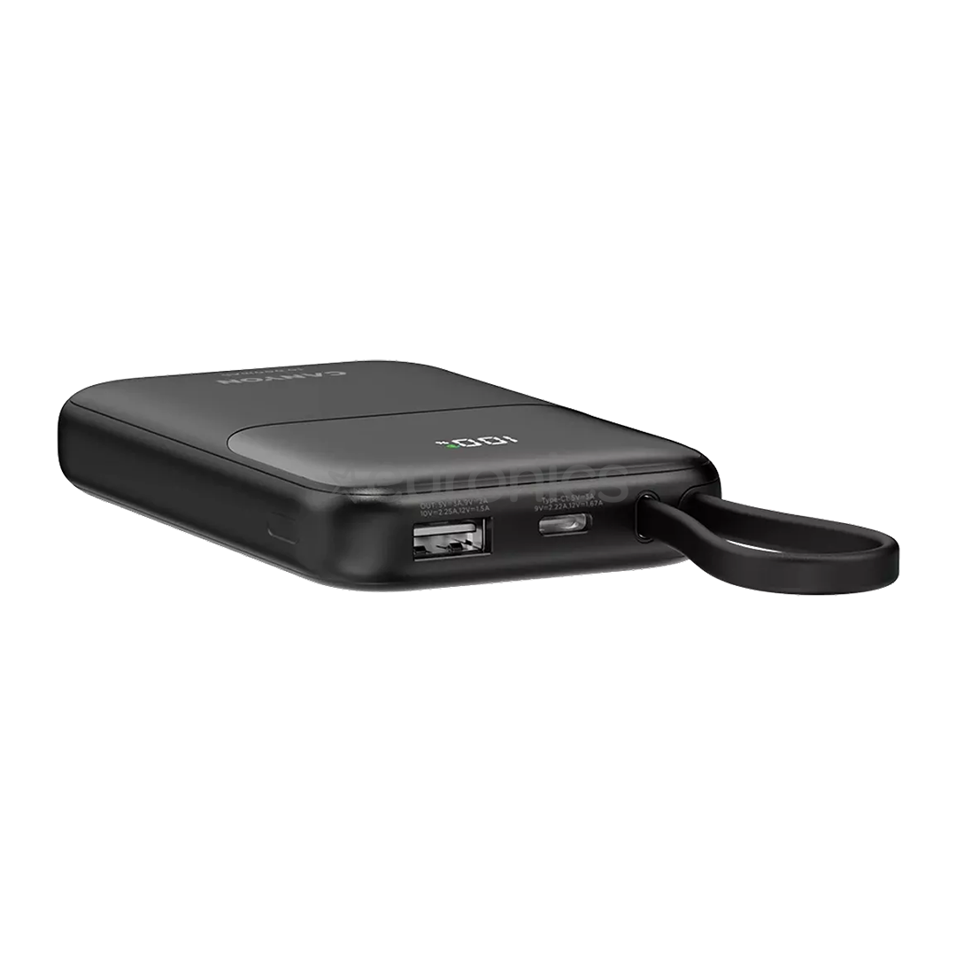 Canyon OnPower 101, 10 000 mAh, melna - Portatīvais barošanas avots