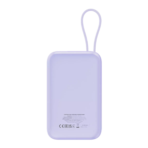 Canyon OnPower 101, 10 000 mAh, lillā - Portatīvais barošanas avots