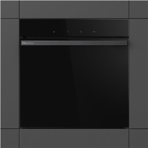 Hisense, 77 л, пиролитическая очистка, черный - Интегрируемый духовой шкаф