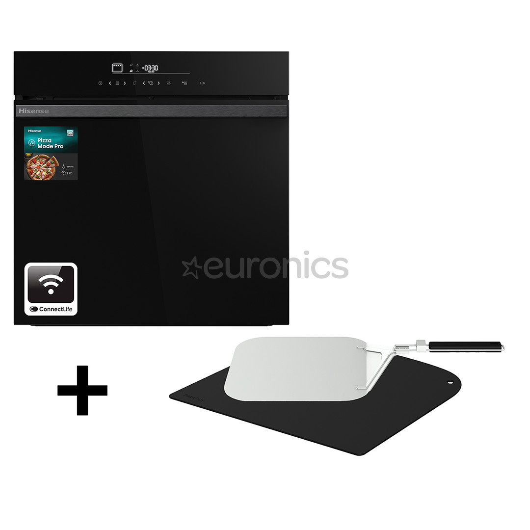 Hisense, 77 L, pirolītiskā tīrīšana, melna - Iebūvējama elektriskā cepeškrāsns