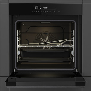 Hisense, 77 L, pirolītiskā tīrīšana, melna - Iebūvējama elektriskā cepeškrāsns