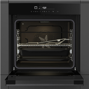 Hisense, 77 л, пиролитическая очистка, черный - Интегрируемый духовой шкаф