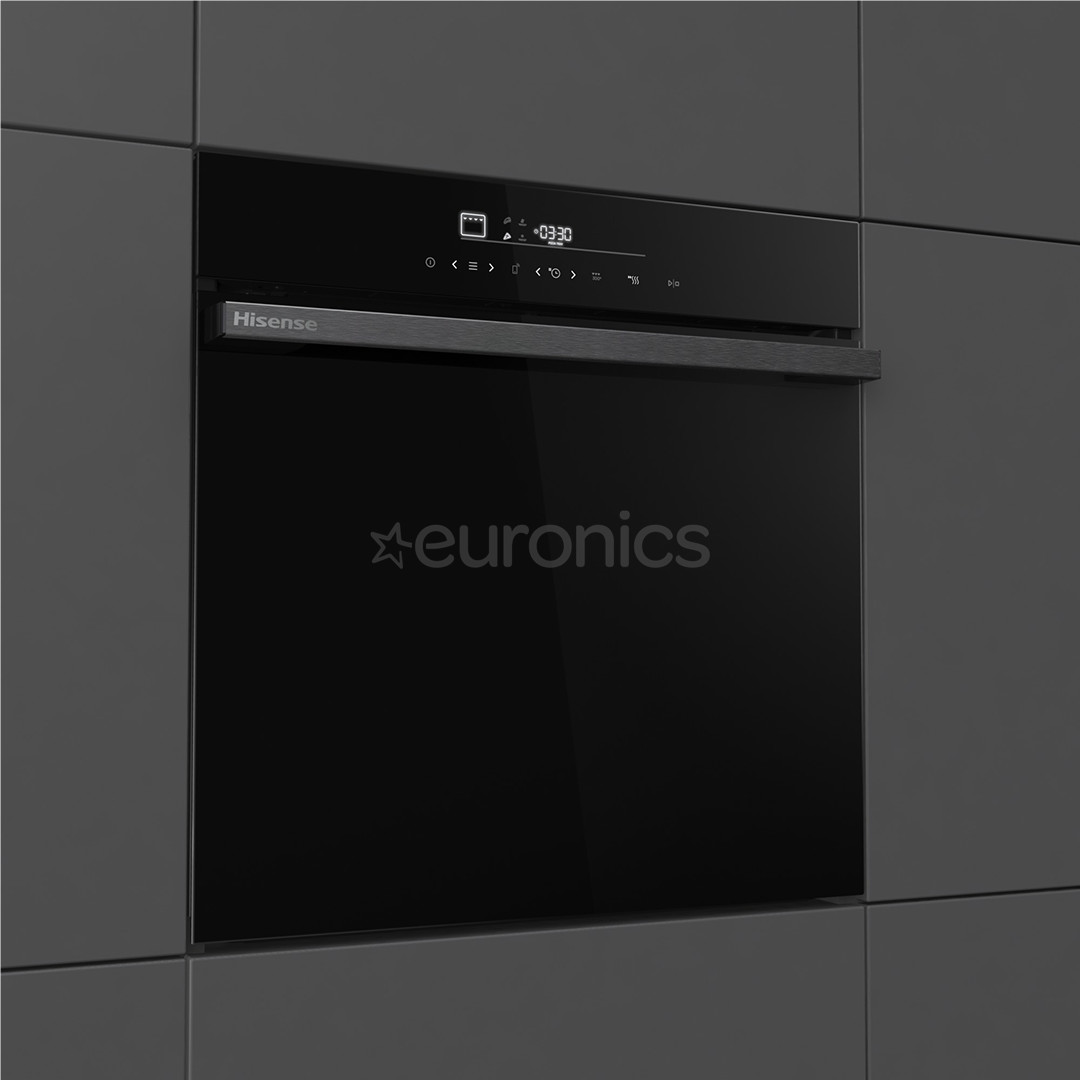 Hisense, 77 L, pirolītiskā tīrīšana, melna - Iebūvējama elektriskā cepeškrāsns