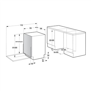 Hisense, 16 place settings - Built-in dishwasher