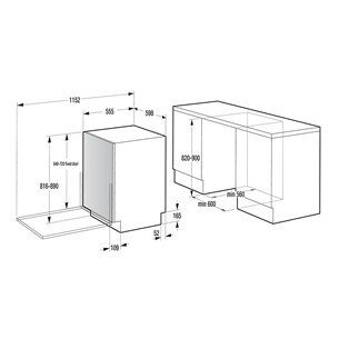 Hisense, 16 place settings - Built-in dishwasher
