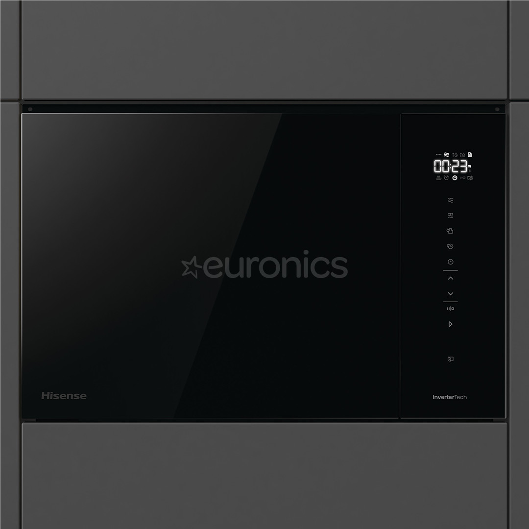 Hisense, 25 л, 1450 Вт, черный - Интегруемая микроволновая печь с грилем