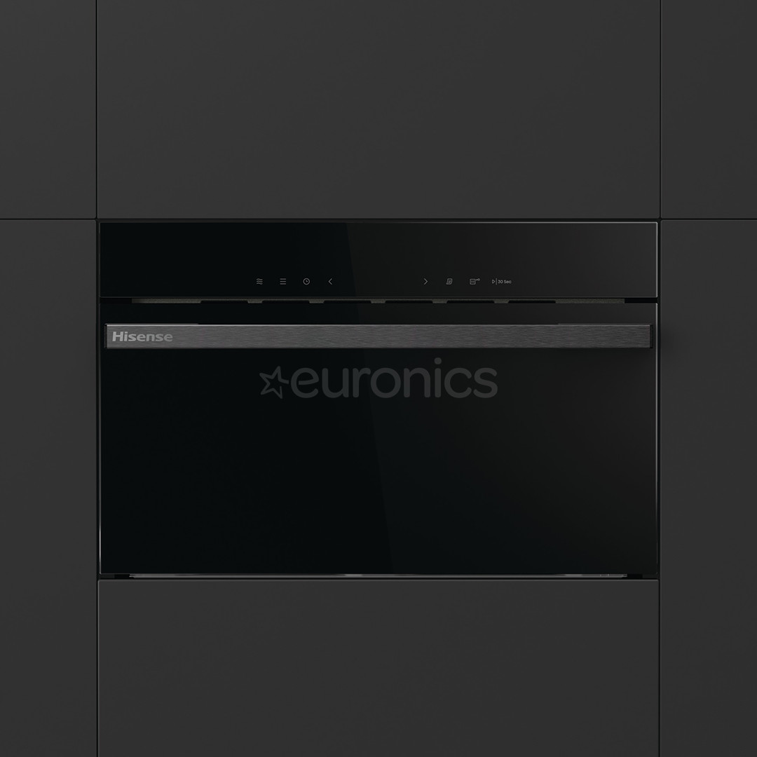 Hisense, 34 L, 1450 W, melna - Iebūvējama mikroviļņu krāsns ar grilu