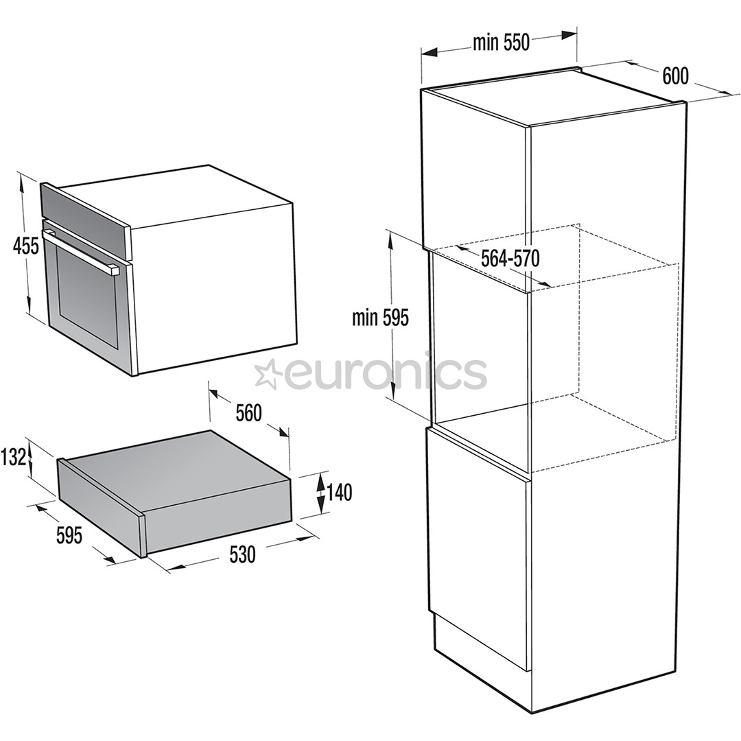 Hisense, черный - Интегрируемый ящик для подогрева