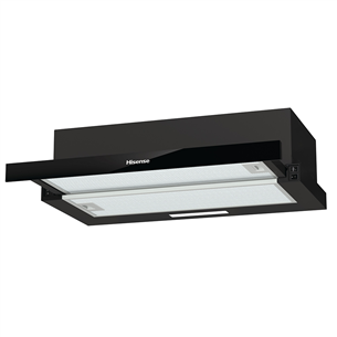 Hisense, 450 m³/h, platums 60 cm, melna - Iebūvējams tvaika nosūcējs MH6TL2MB