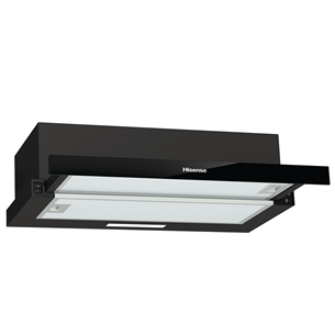 Hisense, 450 m³/h, platums 60 cm, melna - Iebūvējams tvaika nosūcējs