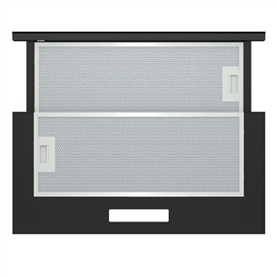 Hisense, 450 m³/h, platums 60 cm, melna - Iebūvējams tvaika nosūcējs