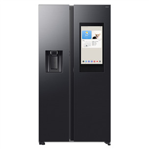 Samsung Bespoke AI Family Hub+, Twin Cooling Plus™, 614 л, высота 179 см, черный - SBS-холодильник RS90F66BEFEO