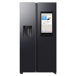 Samsung Bespoke AI Family Hub+, Twin Cooling Plus™, 614 L, height 179 cm, black - SBS-refrigerator RS90F66BEFEO