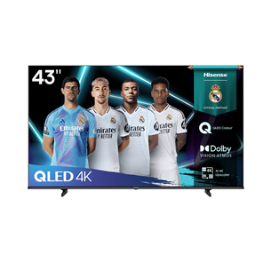 Hisense E7Q, 43'', 4K UHD, QLED, black - TV 43E7Q
