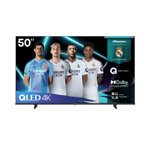 Hisense E7Q, 50'', 4K UHD, QLED, black - TV 50E7Q
