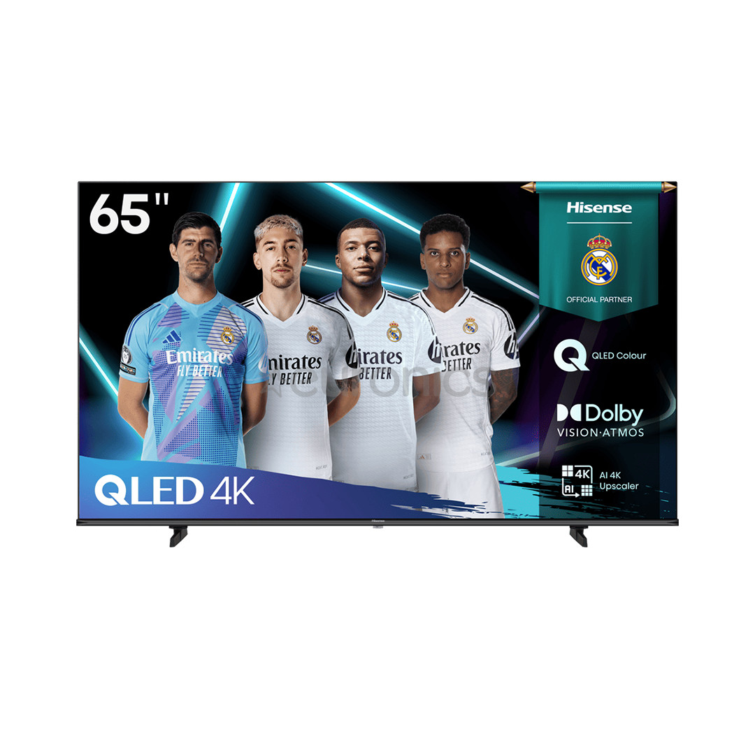 Hisense E7Q, 65'', 4K UHD, QLED, melna - Televizors