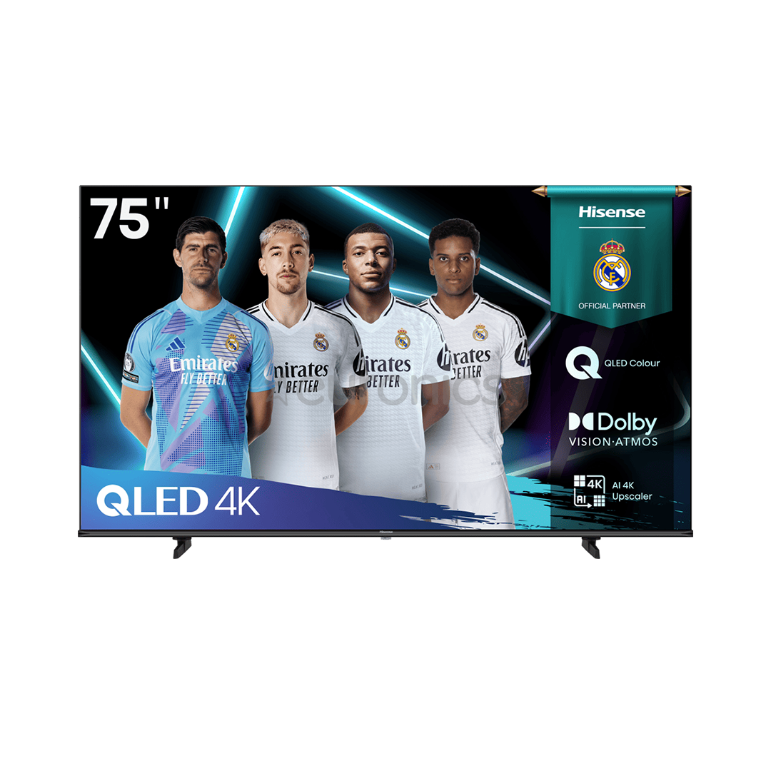 Hisense E7Q, 75'', 4K UHD, QLED, black - TV