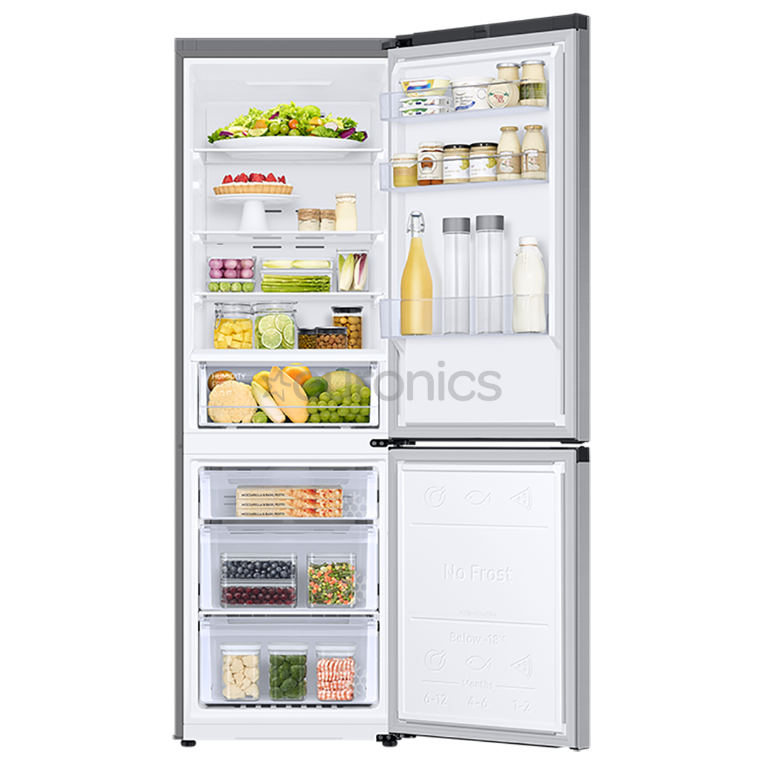 Samsung, No Frost, 344 L, augstums 186 cm, sudraba - Ledusskapis