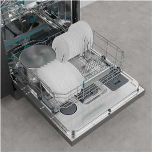 Hisense, 16 komplekti, platums 60 cm, pelēka - Brīvi stāvoša trauku mazgājamā mašīna