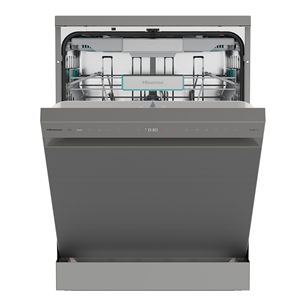 Hisense, 16 komplekti, platums 60 cm, pelēka - Brīvi stāvoša trauku mazgājamā mašīna