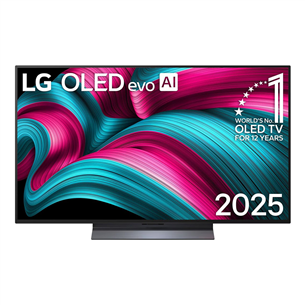 LG OLED evo AI C5, 48'', 4K UHD, OLED, black - TV OLED48C52LA.AEU