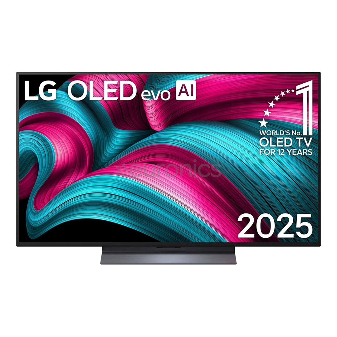LG OLED evo AI C5, 48'', 4K UHD, OLED, melna - Televizors
