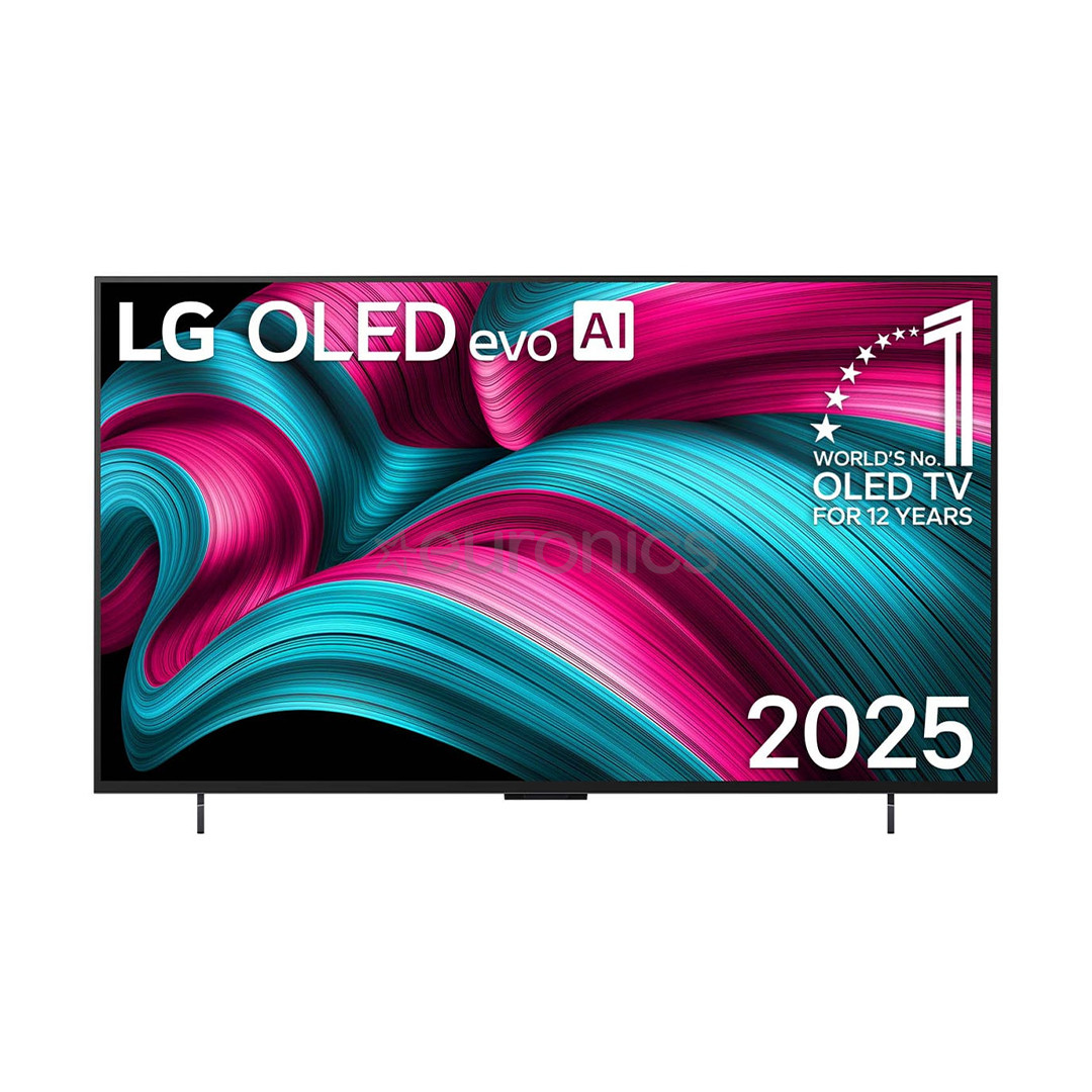 LG OLED evo AI C5, 42'', 4K UHD, OLED, melna - Televizors