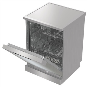 Hisense, 16 komplekti, platums 60 cm, pelēka - Brīvi stāvoša trauku mazgājamā mašīna