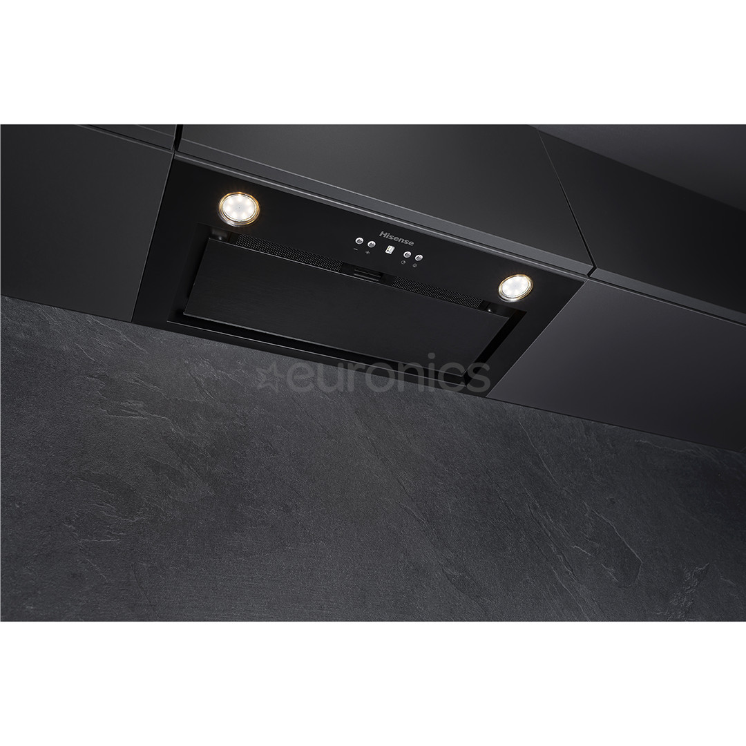 Hisense, 650 м³/ч, ширина 60 см, черный - Интегрируемая вытяжка