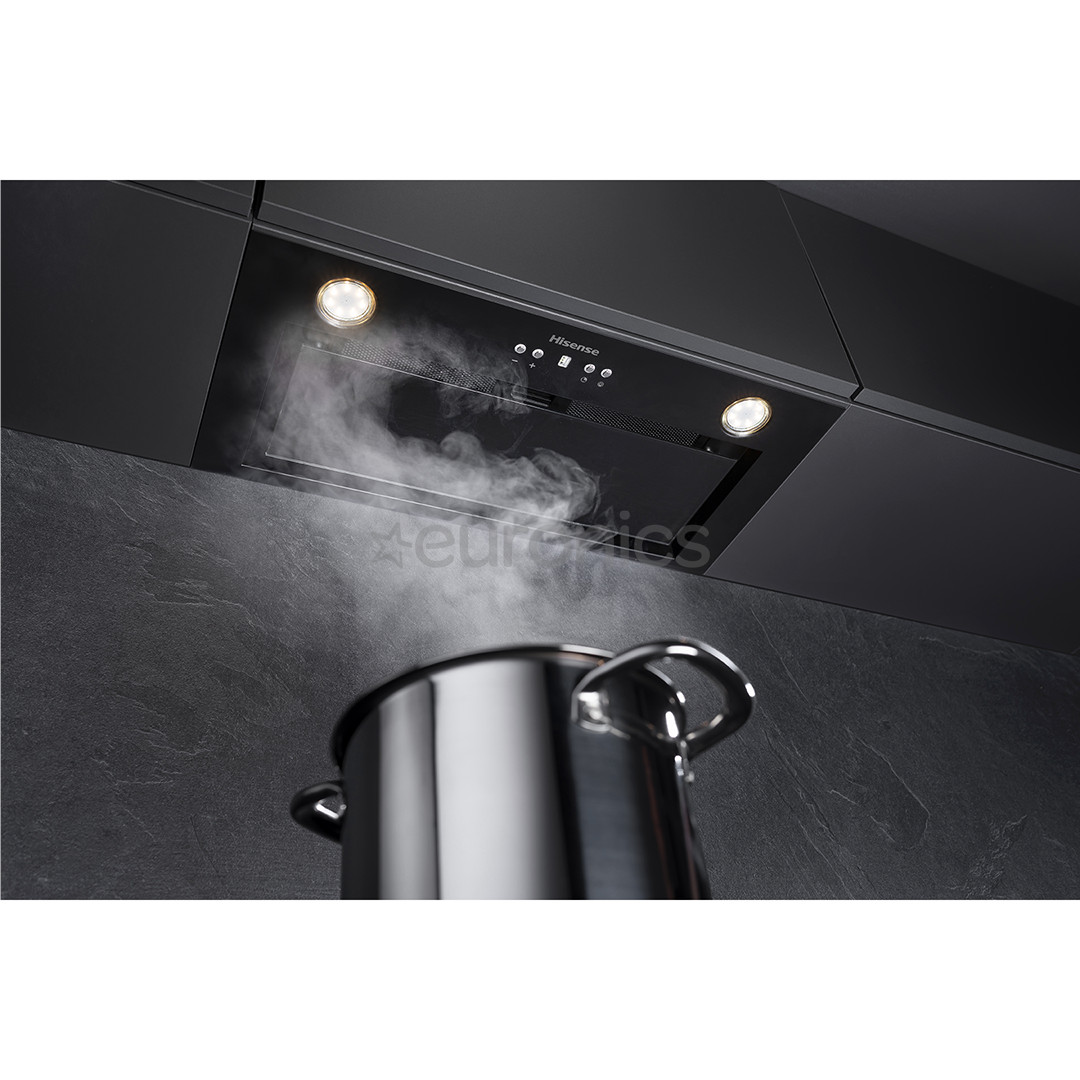 Hisense, 650 м³/ч, ширина 60 см, черный - Интегрируемая вытяжка