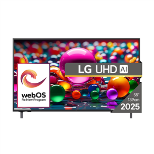 LG UHD AI UA75, 55'', 4K UHD, LED LCD, black - TV 55UA75003LA.AEU