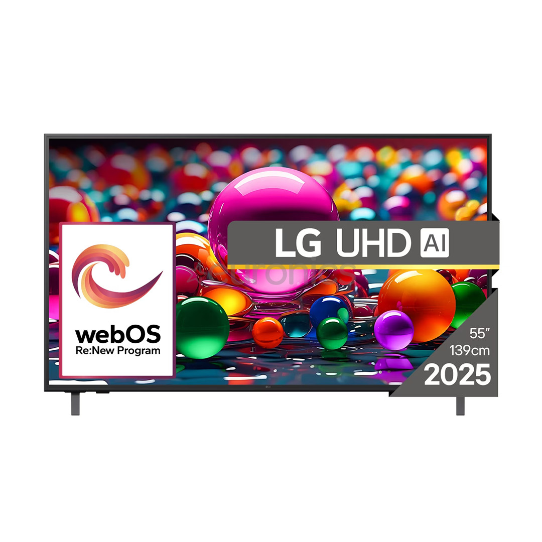 LG UHD AI UA75, 55'', 4K UHD, LED LCD, черный - Телевизор