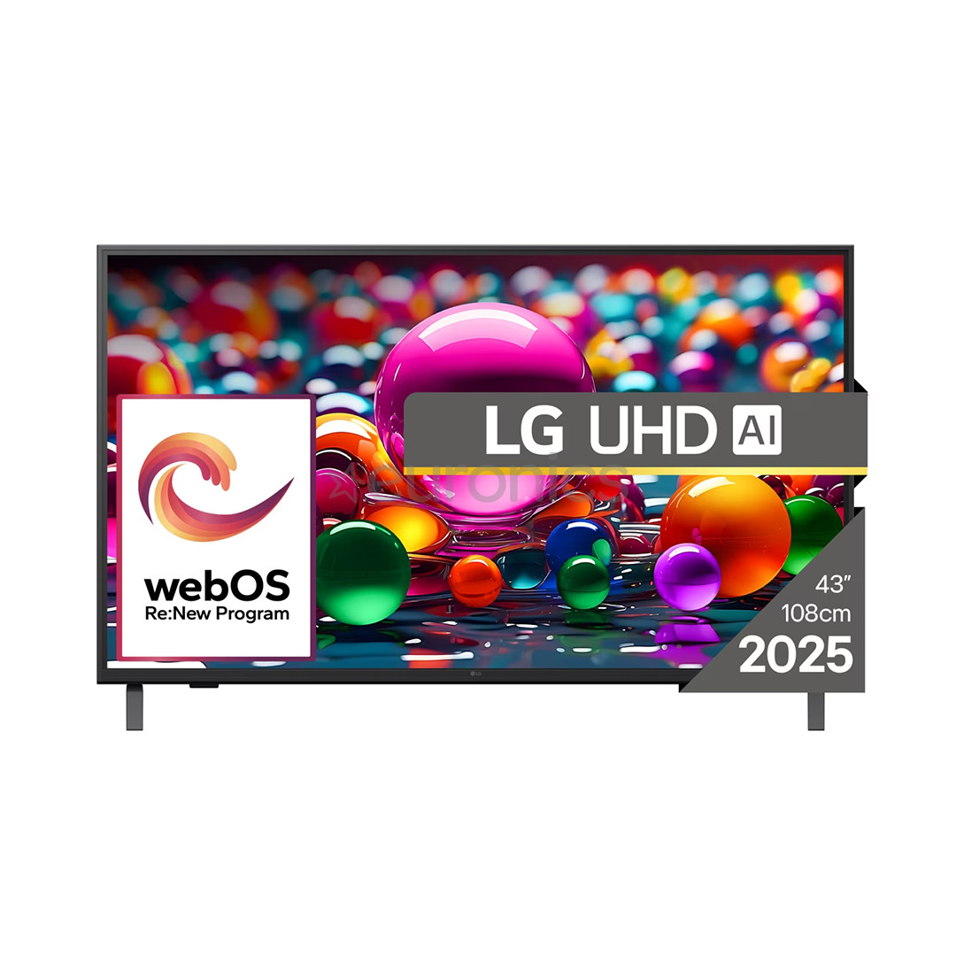LG UHD AI UA75, 43'', 4K UHD, LED LCD, black - TV