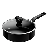 Tefal Renew, 24 cm, melna - Dziļā panna ar vāku